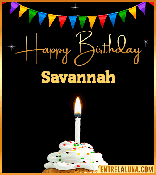 GiF Happy Birthday Savannah